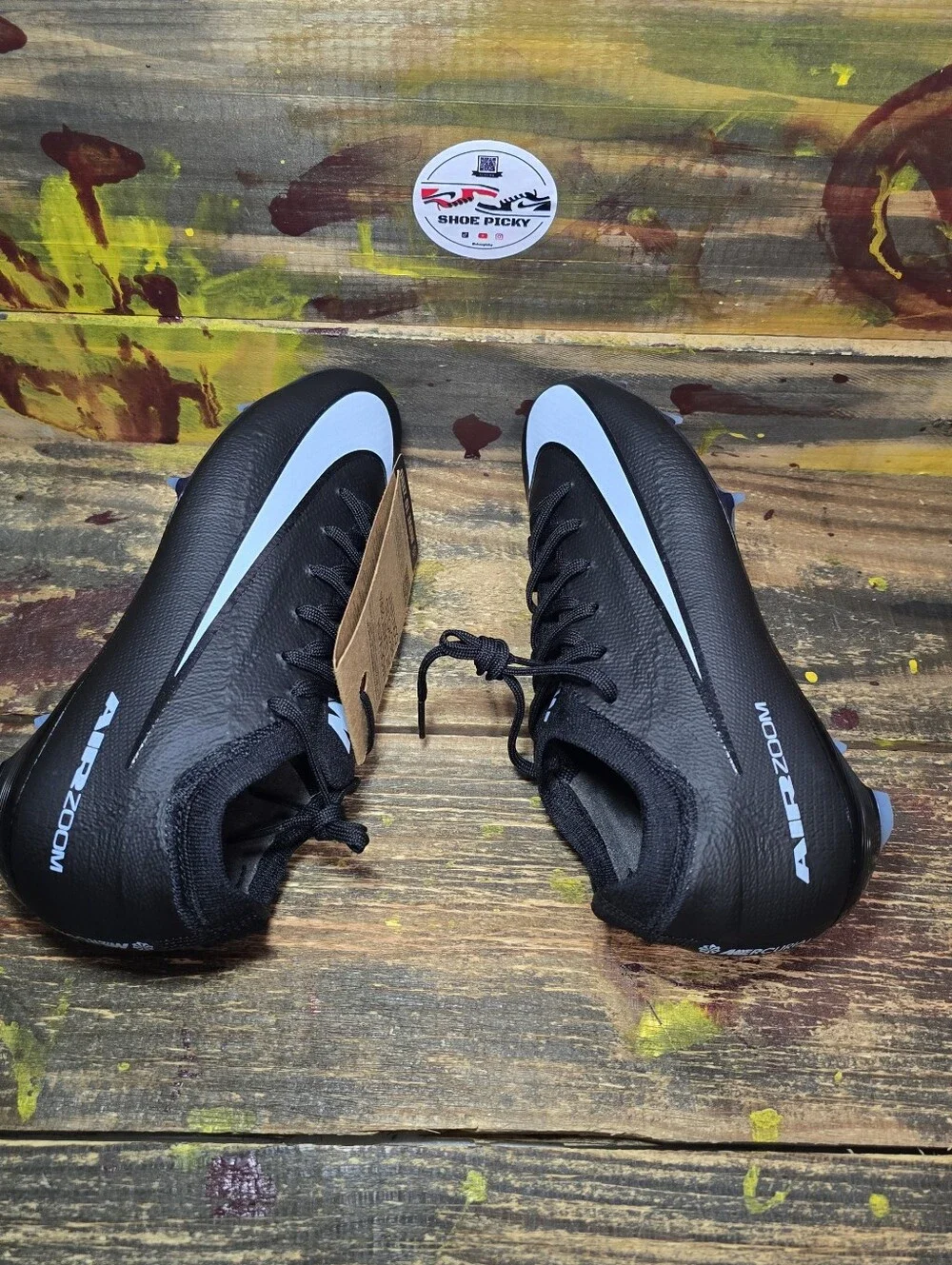 Nike Zoom Mercurial Vapor 16 Pro FG Soccer Cleats Black HF5448-001 Youth Sz 3.5Y